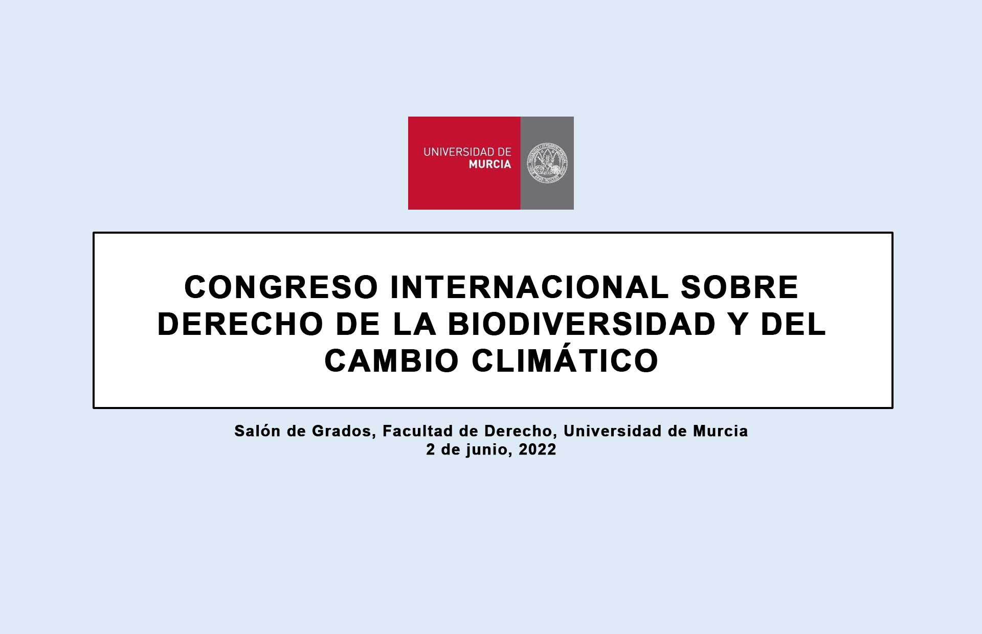 Congreso Internacional sobre Derecho de la Biodiversidad y del Cambio Climático