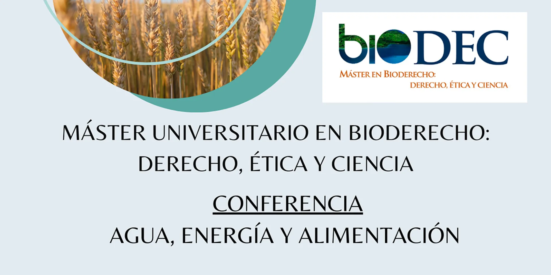 Conferencia: «Agua, Energía y Alimentación»