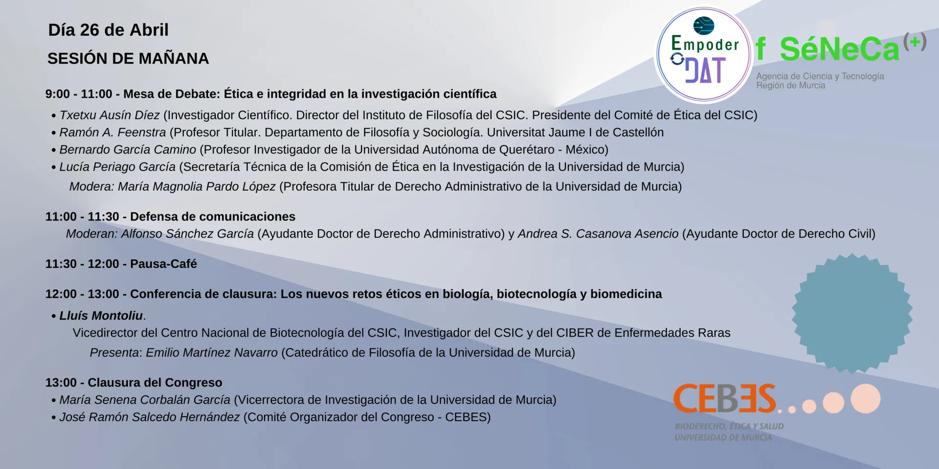 VIII Congreso Internacional de Bioderecho - Programa