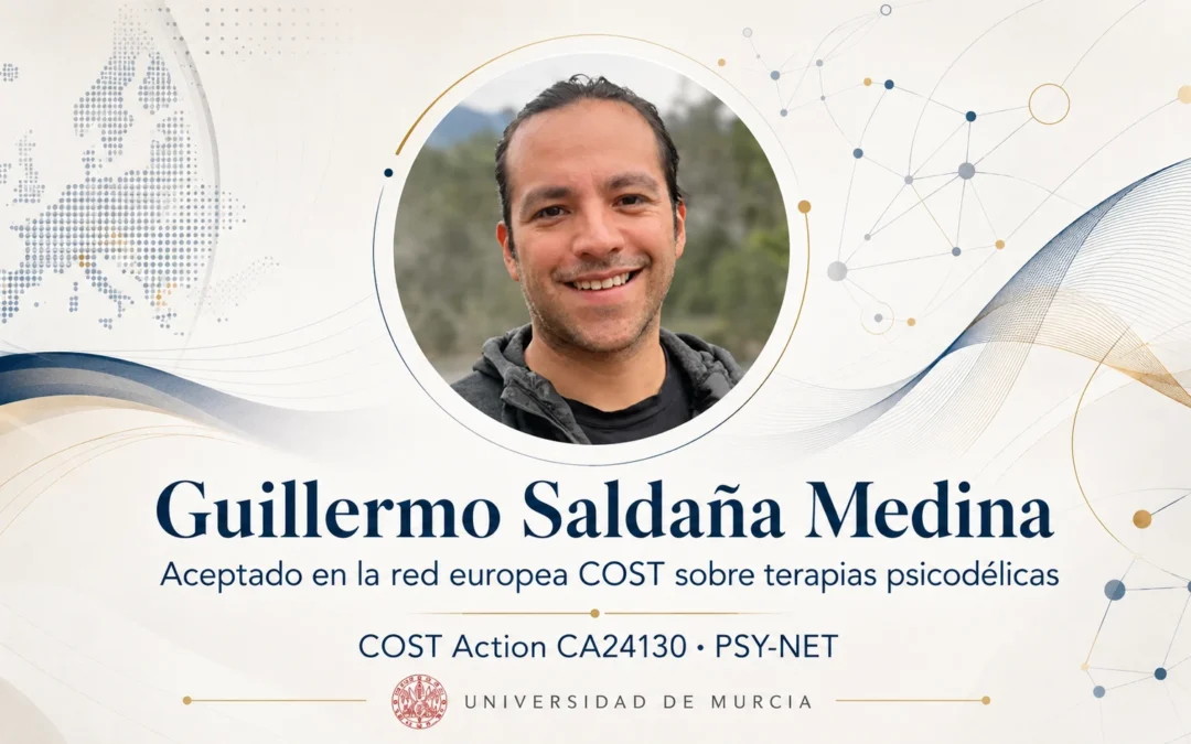 El investigador predoctoral del IUIB-CEBES, Guillermo Saldaña Medina, aceptado en la red europea COST sobre terapias psicodélicas