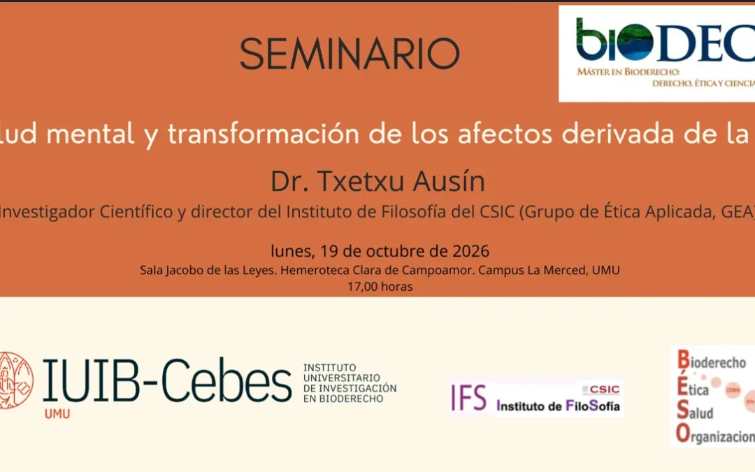 Seminario: Salud mental y transformación de los afectos derivada de la IA